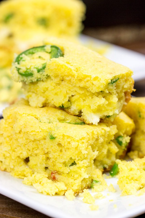 Welcome in the cooler weather with a batch of this Cheese Stuffed Jalapeno Cornbread!