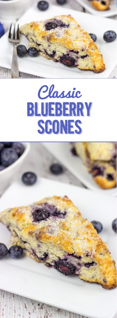 These Classic Blueberry Scones are a cross between a flavorful blueberry muffin and a crumbly buttermilk biscuit. I dare you to eat just one!