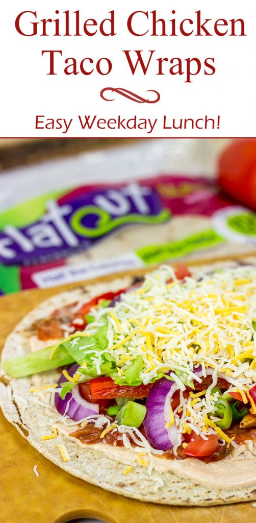 Wrap it up! These Grilled Chicken Taco Wraps are a healthy, flavor-packed lunch idea!