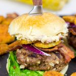 This Southern Burger features both pimento cheese and fried pickles, and it's one delicious way to celebrate summer!