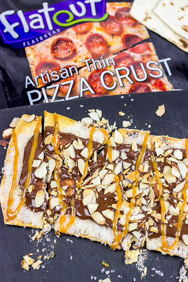 This Chocolate Almond Flatbread is a fun way to end the night on a sweet note!