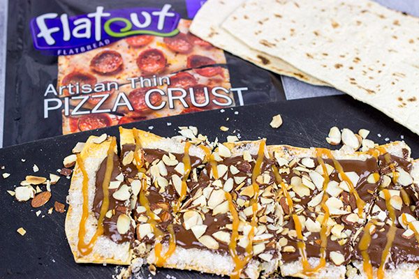 This Chocolate Almond Flatbread is a fun way to end the night on a sweet note!