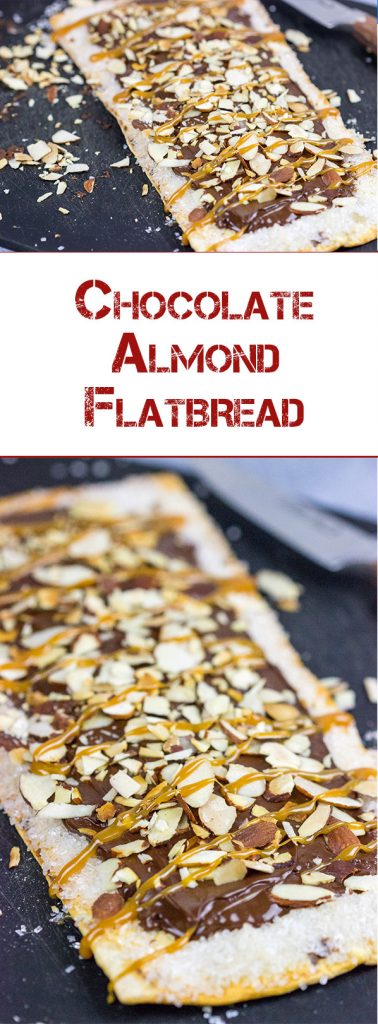 This Chocolate Almond Flatbread is a fun way to end the night on a sweet note!