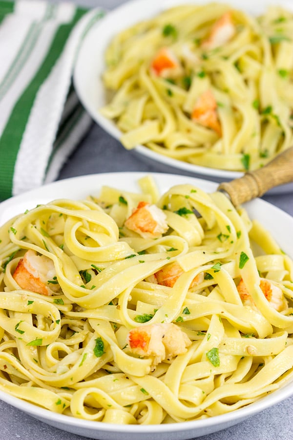 This Lobster Linguine and Lemon Garlic Sauce is surprisingly easy to make, and it's packed with delicious flavor!