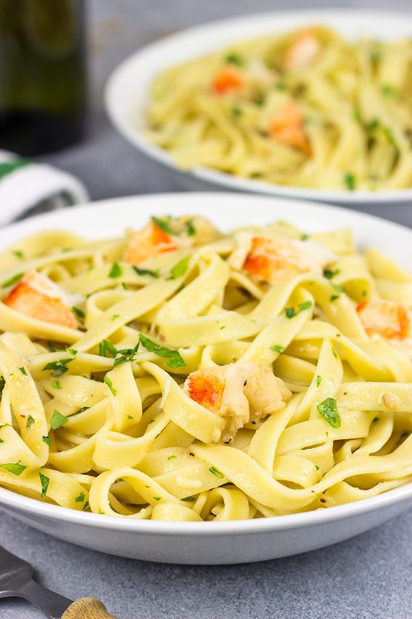 This Lobster Linguine and Lemon Garlic Sauce is surprisingly easy to make, and it's packed with delicious flavor!