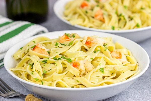This Lobster Linguine and Lemon Garlic Sauce is surprisingly easy to make, and it's packed with delicious flavor!