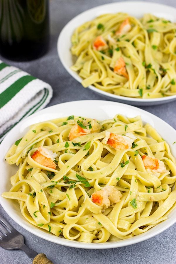 This Lobster Linguine and Lemon Garlic Sauce is surprisingly easy to make, and it's packed with delicious flavor!