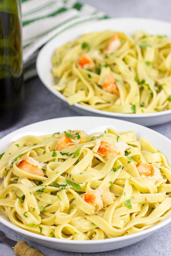 This Lobster Linguine and Lemon Garlic Sauce is surprisingly easy to make, and it's packed with delicious flavor!