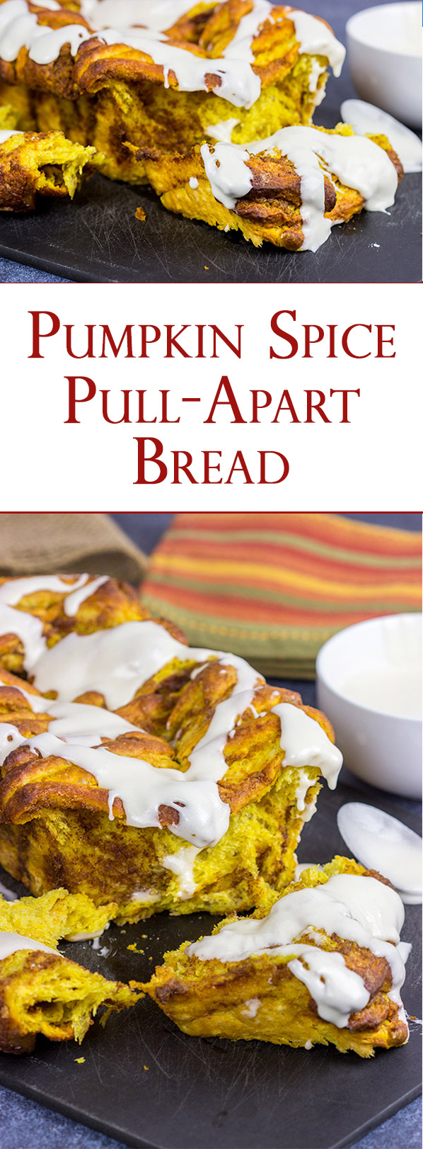 Go ahead! Reach in there and pull off a piece of this Pumpkin Spice Pull Apart Bread!