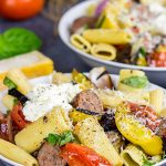 This Rigatoni with Grilled Vegetables is packed with fresh summer veggies! It tastes like summer on a plate!