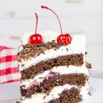 Featuring layers of chocolate cake filled with cherries and fresh whipped cream, the Black Forest Cake is a classic (and delicious!) dessert!