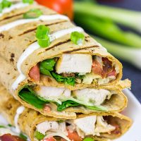 Tired of the same old lunch each day? These Crispy Chicken Bacon Ranch Wraps will solve that problem!