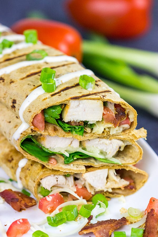 Tired of the same old lunch each day?  These Crispy Chicken Bacon Ranch Wraps will solve that problem!