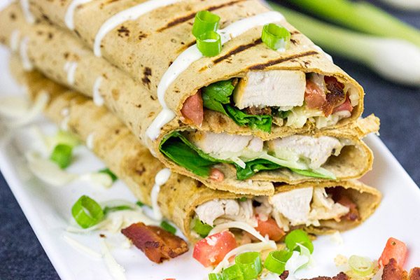 Tired of the same old lunch each day?  These Crispy Chicken Bacon Ranch Wraps will solve that problem!
