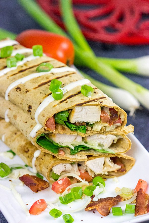 Tired of the same old lunch each day? These Crispy Chicken Bacon Ranch Wraps will solve that problem!