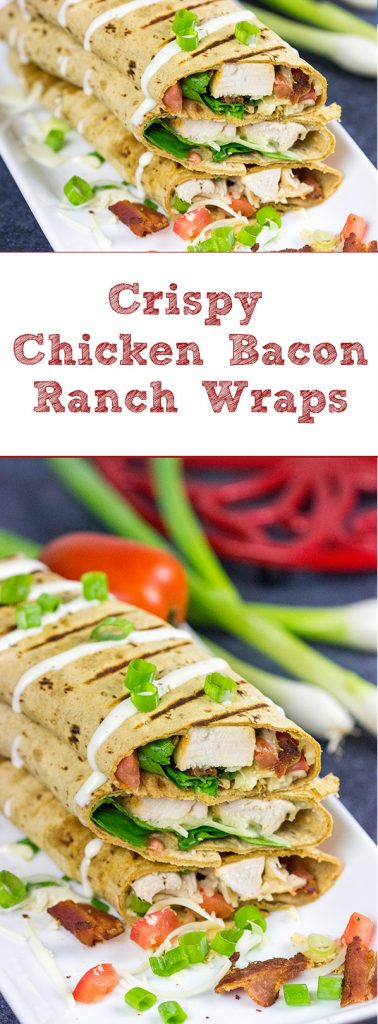 Tired of the same old lunch each day? These Crispy Chicken Bacon Ranch Wraps will solve that problem!