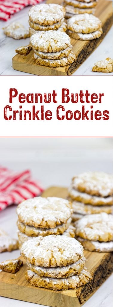 These Peanut Butter Crinkle Cookies are the perfect cookie for any and all peanut butter lovers!