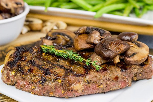 Celebrating a special occasion?  Or maybe just happy that it's Friday?  Try grilling up this Porcini Rubbed Steak with Sauteed Mushrooms for dinner tonight!