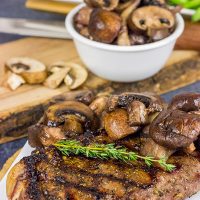 Celebrating a special occasion? Or maybe just happy that it's Friday? Try grilling up this Porcini Rubbed Steak with Sauteed Mushrooms for dinner tonight!