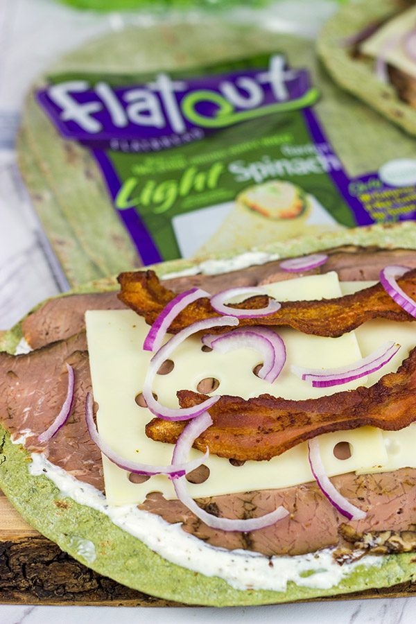 Pack a delicious lunch with these Roast Beef and Swiss Wraps with Horseradish Mayo!  Your coworkers and classmates will be jealous!