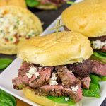 These Steak Sliders with Blue Cheese Butter and Grilled Mushrooms absolutely deserve a spot on your summer grilling menu!
