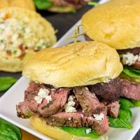 These Steak Sliders with Blue Cheese Butter and Grilled Mushrooms absolutely deserve a spot on your summer grilling menu!
