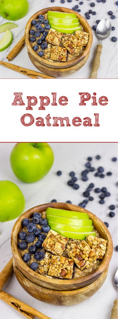 Chilly Autumn mornings call for a comforting bowl of Apple Pie Oatmeal!