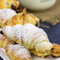 These Easy Pain au Chocolat (Chocolate-filled Croissants) are the perfect holiday treat for breakfast, dessert...or both!