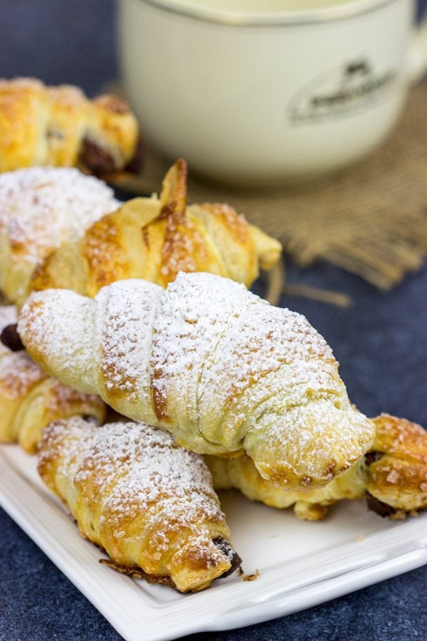 These Easy Pain au Chocolat (Chocolate-filled Croissants) are the perfect holiday treat for breakfast, dessert...or both!