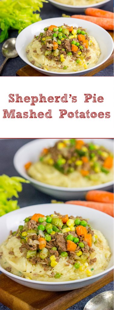 These Shepherd's Pie Mashed Potatoes are a delicious comfort meal...perfect for cold winter days!