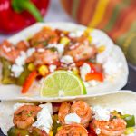 These Shrimp Fajitas with Corn and Bell Peppers make for one tasty dinner!