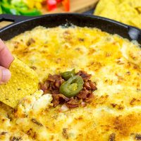 This Creamy Jalapeño Popper Dip is the perfect snack for your Super Bowl appetizer table!
