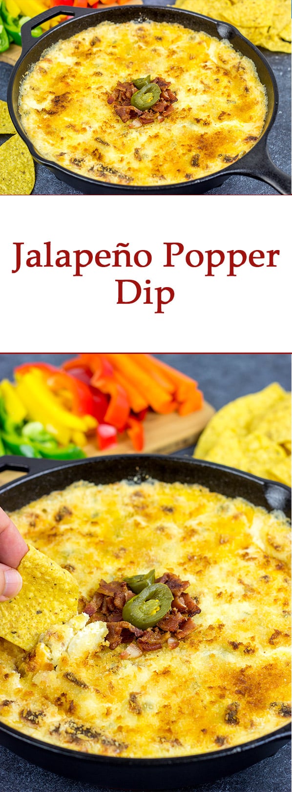 This Creamy Jalapeño Popper Dip is the perfect snack for your Super Bowl appetizer table!