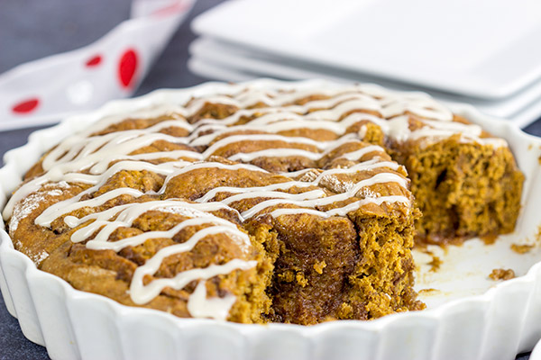 These Overnight Gingerbread Cinnamon Rolls are filled with comforting spices...and perfect for serving during the holidays!