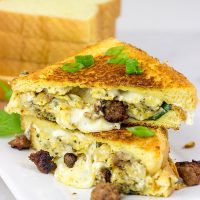 Who says grilled cheese sandwiches are only for lunch or dinner? This 3-Cheese Breakfast Grilled Cheese will give you a good reason to hop out of bed on a cold, winter morning!