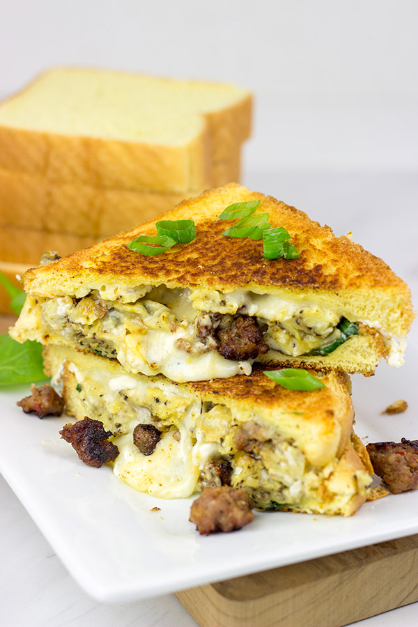 Who says grilled cheese sandwiches are only for lunch or dinner? This 3-Cheese Breakfast Grilled Cheese will give you a good reason to hop out of bed on a cold, winter morning!