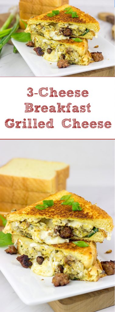 Who says grilled cheese sandwiches are only for lunch or dinner? This 3-Cheese Breakfast Grilled Cheese will give you a good reason to hop out of bed on a cold, winter morning!