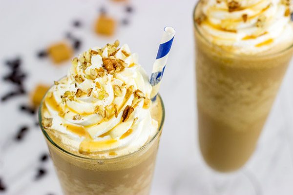 The deep flavors of caramel, maple and coffee make this Caramel Maple Frappe one delicious afternoon treat!
