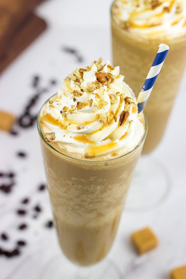 The deep flavors of caramel, maple and coffee make this Caramel Maple Frappe one delicious afternoon treat!