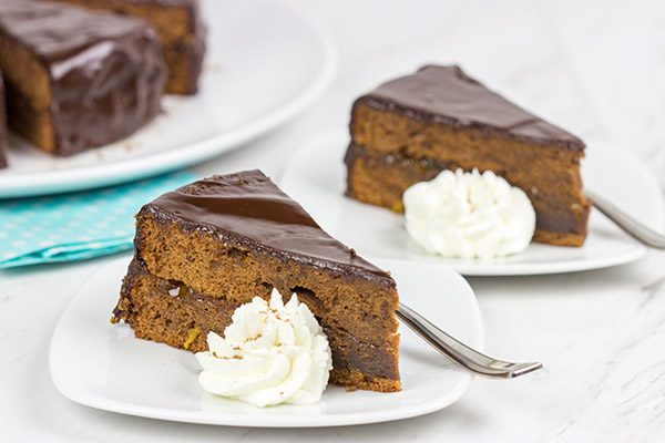 The Sachertorte is a classic European dessert featuring chocolate cake brushed with an apricot jam and then glazed with more chocolate! Grab a slice and a mug of coffee or tea for dessert tonight!