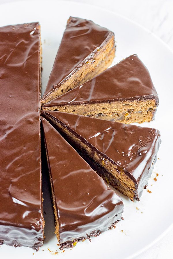 The Sachertorte is a classic European dessert featuring chocolate cake brushed with an apricot jam and then glazed with more chocolate! Grab a slice and a mug of coffee or tea for dessert tonight!
