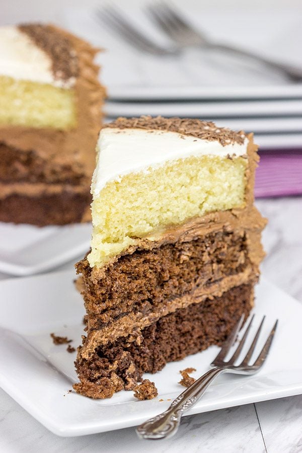 Chocolate or vanilla?  Don't worry about picking just one with this Chocolate Ombre Cake!