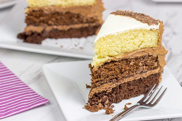 Chocolate or vanilla?  Don't worry about picking just one with this Chocolate Ombre Cake!