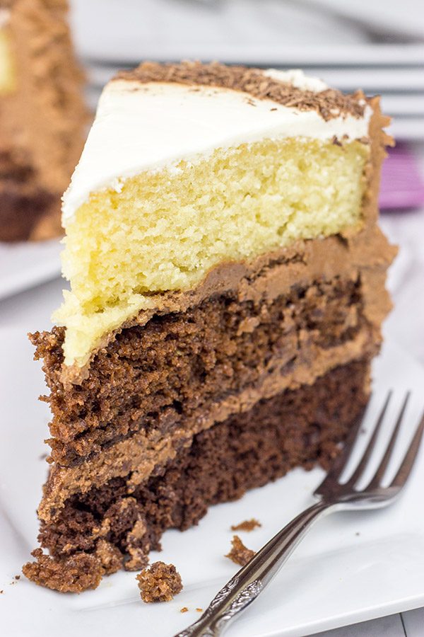 Chocolate or vanilla?  Don't worry about picking just one with this Chocolate Ombre Cake!