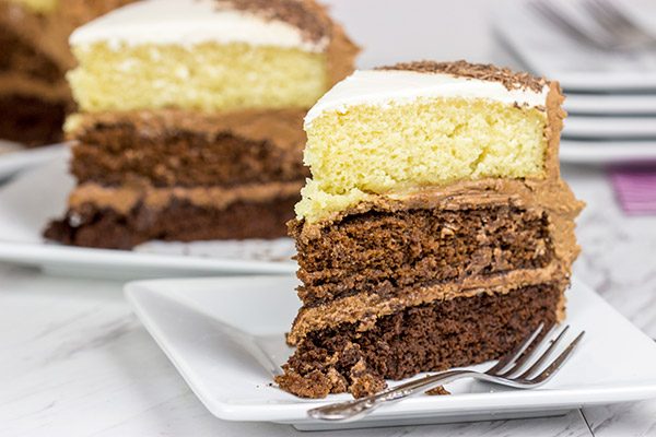 Chocolate or vanilla?  Don't worry about picking just one with this Chocolate Ombre Cake!