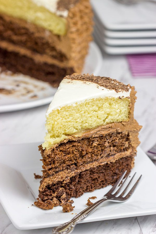 Chocolate or vanilla?  Don't worry about picking just one with this Chocolate Ombre Cake!