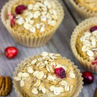 Packed with fresh cranberries, these Cranberry Oat Muffins are a delicious way to start a chilly morning during the holidays!