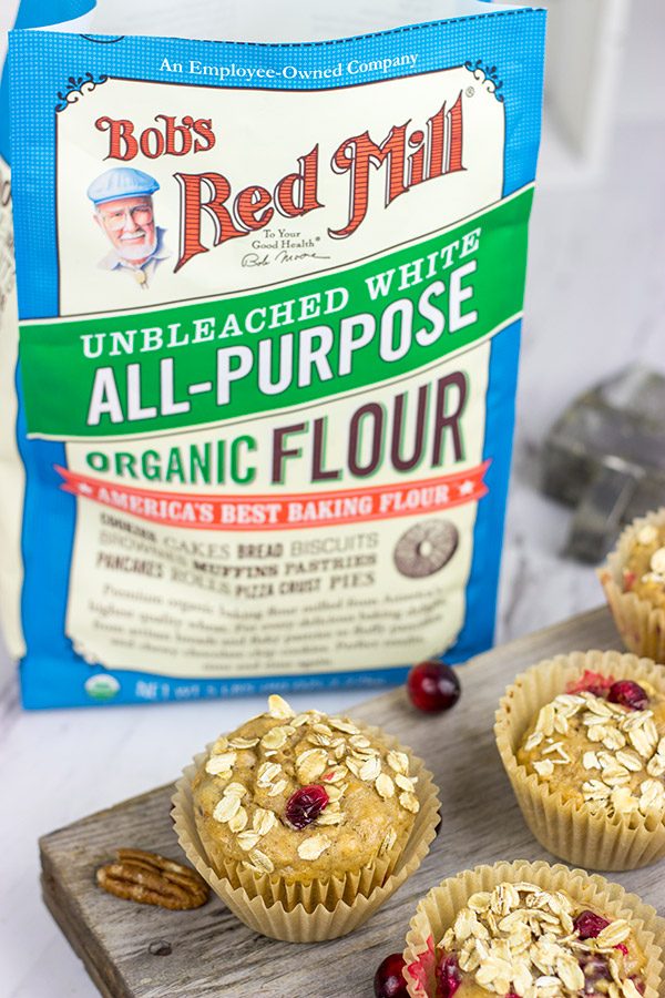 Packed with fresh cranberries, these Cranberry Oat Muffins are a delicious way to start a chilly morning during the holidays!