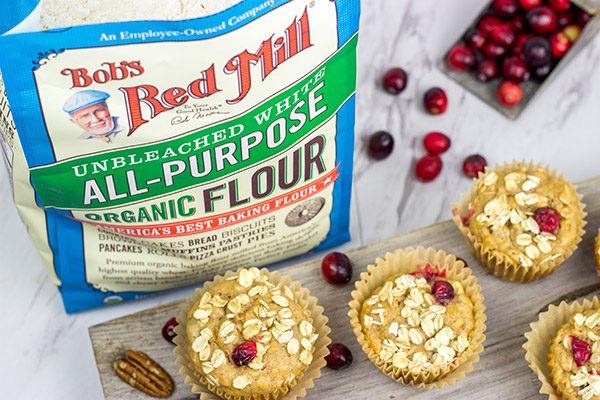 Packed with fresh cranberries, these Cranberry Oat Muffins are a delicious way to start a chilly morning during the holidays!