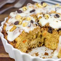 These Easy Carrot Cake Cinnamon Rolls are perfect for breakfast...especially when topped with a cream cheese frosting!